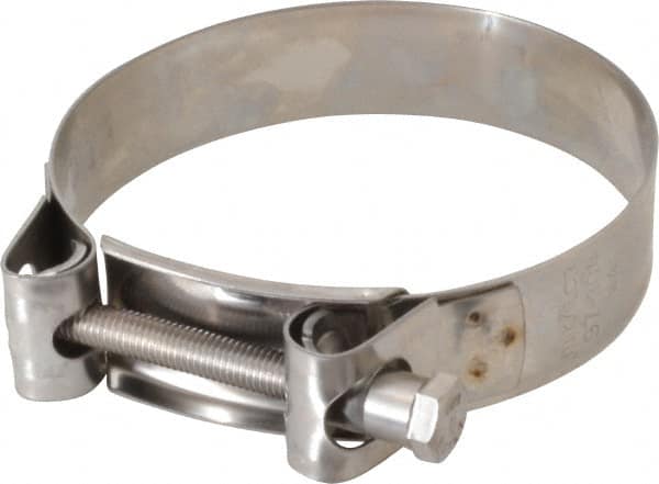 Mikalor - 4" Hose, 0.98" Wide x 0.04" Thick, T-Bolt Hose Clamp - 3.82 to 4.1" Diam, Stainless Steel - Americas Industrial Supply