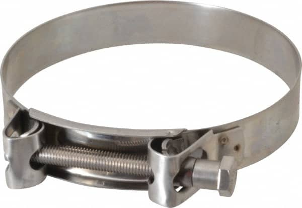 Mikalor - 5-3/4" Hose, 1.1" Wide x 0.051" Thick, T-Bolt Hose Clamp - 5.51 to 5.91" Diam, Stainless Steel - Americas Industrial Supply