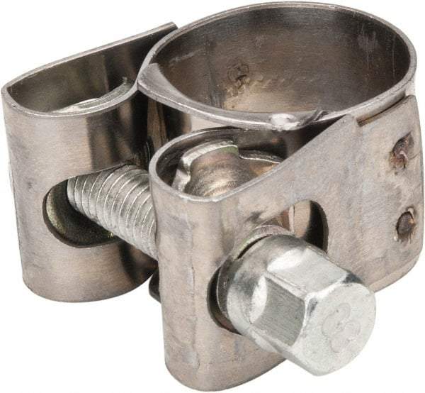 Mikalor - 13/16" Hose, 0.71" Wide x 0.04" Thick, T-Bolt Hose Clamp - 3/4 to 0.83" Diam, Stainless Steel Band, Housing & Zinc Plated Screw - Americas Industrial Supply