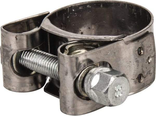 Mikalor - 1-3/16" Hose, 0.78" Wide x 0.04" Thick, T-Bolt Hose Clamp - 1.14 to 1.22" Diam, Stainless Steel Band, Housing & Zinc Plated Screw - Americas Industrial Supply