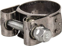 Mikalor - 1-3/16" Hose, 0.78" Wide x 0.04" Thick, T-Bolt Hose Clamp - 1.14 to 1.22" Diam, Stainless Steel Band, Housing & Zinc Plated Screw - Americas Industrial Supply