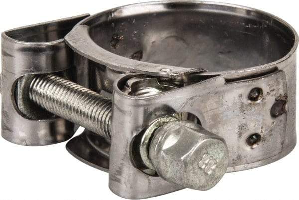 Mikalor - 1-1/2" Hose, 0.78" Wide x 0.04" Thick, T-Bolt Hose Clamp - 1.46 to 1.57" Diam, Stainless Steel Band, Housing & Zinc Plated Screw - Americas Industrial Supply