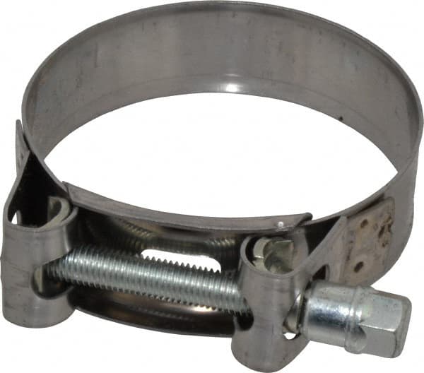 Mikalor - 2-5/8" Hose, 0.78" Wide x 0.04" Thick, T-Bolt Hose Clamp - 2.48 to 2.68" Diam, Stainless Steel Band, Housing & Zinc Plated Screw - Americas Industrial Supply