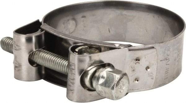 Mikalor - 2-3/4" Hose, 0.98" Wide x 0.04" Thick, T-Bolt Hose Clamp - 2.68 to 2.87" Diam, Stainless Steel Band, Housing & Zinc Plated Screw - Americas Industrial Supply