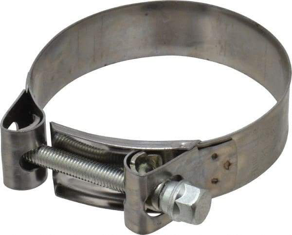 Mikalor - 3-3/4" Hose, 0.98" Wide x 0.04" Thick, T-Bolt Hose Clamp - 3.58 to 3.82" Diam, Stainless Steel Band, Housing & Zinc Plated Screw - Americas Industrial Supply