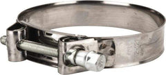 Mikalor - 4-1/2" Hose, 0.98" Wide x 0.04" Thick, T-Bolt Hose Clamp - 4.41 to 4.76" Diam, Stainless Steel Band, Housing & Zinc Plated Screw - Americas Industrial Supply