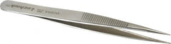 Aven - 4-3/4" OAL OOD-SA Precision Tweezers - Stainless Steel, OOD-SA Pattern - Americas Industrial Supply