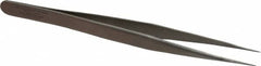 Aven - 4-3/4" OAL 1-SA Precision Tweezers - Stainless Steel, 1-SA Pattern - Americas Industrial Supply