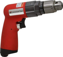 Universal Tool - 1/4" Keyed Chuck - Pistol Grip Handle, 6,000 RPM, 4.6 CFM, 0.9 hp, 90 psi - Americas Industrial Supply