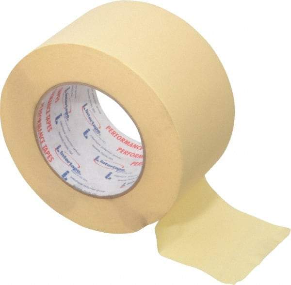 Intertape - 3" Wide x 60 Yd Long Tan Paper Masking Tape - Series PG21, 7.3 mil Thick, 26 In/Lb Tensile Strength - Americas Industrial Supply