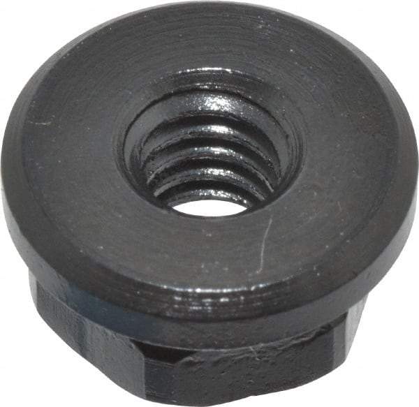 Gibraltar - 1/4-20, 5/8" Flange Diam, 5/16" High, 1/2" Across Flats, Flange Nut - Grade 12L14 Steel, Black Oxide Finish, 3/32" Flange Height, TCMAI - Americas Industrial Supply