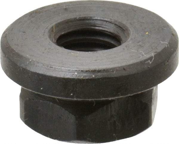 Gibraltar - 5/16-18, 3/4" Flange Diam, 3/8" High, 9/16" Across Flats, Flange Nut - Grade 12L14 Steel, Black Oxide Finish, 1/8" Flange Height, TCMAI - Americas Industrial Supply