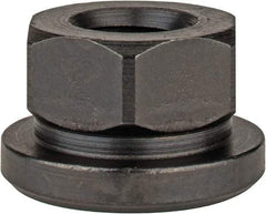 Gibraltar - 1/2-13, 1-1/8" Flange Diam, 11/16" High, 7/8" Across Flats, Flange Nut - Grade 12L14 Steel, Black Oxide Finish, 3/16" Flange Height, TCMAI - Americas Industrial Supply