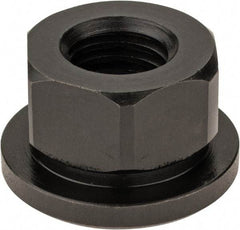 Gibraltar - 5/8-11, 1-3/8" Flange Diam, 13/16" High, 1-1/16" Across Flats, Flange Nut - Grade 12L14 Steel, Black Oxide Finish, 3/16" Flange Height, TCMAI - Americas Industrial Supply