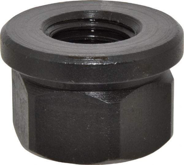 Gibraltar - 7/8-9, 1-3/4" Flange Diam, 1-1/8" High, 1-7/16" Across Flats, Flange Nut - Grade 12L14 Steel, Black Oxide Finish, 1/4" Flange Height, TCMAI - Americas Industrial Supply