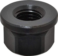 Gibraltar - 1-8, 2" Flange Diam, 1-1/4" High, 1-5/8" Across Flats, Flange Nut - Grade 12L14 Steel, Black Oxide Finish, 1/4" Flange Height, TCMAI - Americas Industrial Supply