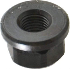 Gibraltar - 3/8-24, 7/8" Flange Diam, 1/2" High, 11/16" Across Flats, Flange Nut - Grade 12L14 Steel, Black Oxide Finish, 1/8" Flange Height, TCMAI - Americas Industrial Supply