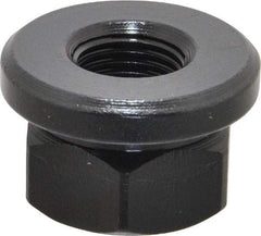 Gibraltar - 1/2-20, 1-1/8" Flange Diam, 11/16" High, 7/8" Across Flats, Flange Nut - Grade 12L14 Steel, Black Oxide Finish, 3/16" Flange Height, TCMAI - Americas Industrial Supply