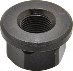 Gibraltar - 5/8-18, 1-3/8" Flange Diam, 13/16" High, 1-1/16" Across Flats, Flange Nut - Grade 12L14 Steel, Black Oxide Finish, 3/16" Flange Height, TCMAI - Americas Industrial Supply