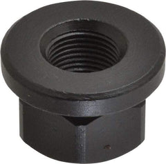 Gibraltar - 3/4-16, 1-5/8" Flange Diam, 1" High, 1-1/4" Across Flats, Flange Nut - Grade 12L14 Steel, Black Oxide Finish, 1/4" Flange Height, TCMAI - Americas Industrial Supply