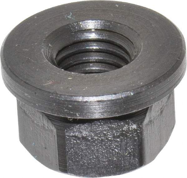 Gibraltar - M10x1.50, 22mm Flange Diam, 13mm High, 17mm Across Flats, Flange Nut - Grade 12L14 Steel, Black Oxide Finish, 3" Flange Height, TCMAI - Americas Industrial Supply