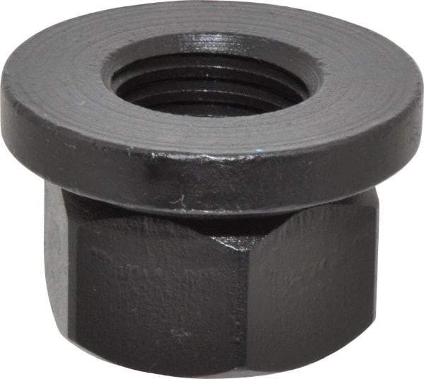 Gibraltar - M20x2.50, 40mm Flange Diam, 25mm High, 30mm Across Flats, Flange Nut - Grade 12L14 Steel, Black Oxide Finish, 6" Flange Height, TCMAI - Americas Industrial Supply