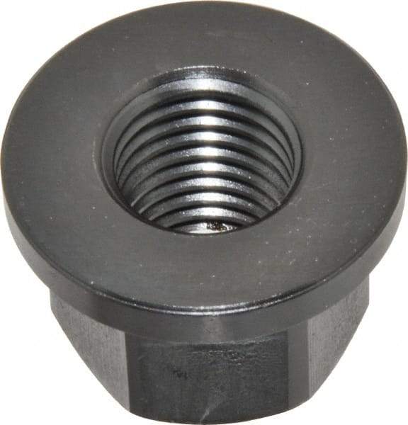 Gibraltar - M24x3.00, 49mm Flange Diam, 32mm High, 36mm Across Flats, Flange Nut - Grade 12L14 Steel, Black Oxide Finish, 7" Flange Height, TCMAI - Americas Industrial Supply