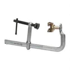 Strong Hand Tools - 5-1/2" Deep Throat, 12-1/2" Max Capacity, 4 in 1 Sliding Arm Clamp - 2,400 Lb Clamping Pressure - Americas Industrial Supply