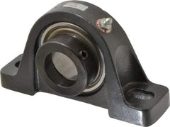 Browning - 1-1/2" ID, 7-1/8" OAL x 3-15/16" OAH Pillow Block - 4,467 Lb Static Cap, 7,340 Lb Dyn Cap, 5-3/8" Btw Mnt Hole Ctrs, 1-15/16" Base-to-Ctr Ht, Cast Iron - Americas Industrial Supply