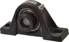 Browning - 3/4" ID, 5" OAL x 2-15/32" OAH Pillow Block - 1,444 Lb Static Cap, 2,611 Lb Dyn Cap, 3-25/32" Btw Mnt Hole Ctrs, 1-1/4" Base-to-Ctr Ht, Cast Iron - Americas Industrial Supply