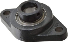 Browning - 1" ID, 4-7/8" OAL x 2-3/4" OAH 2-Bolt Flange - 1,651 Lb Static Cap, 2,801 Lb Dyn Cap, 3-57/64" Btw Mnt Hole Ctrs, Cast Iron - Americas Industrial Supply