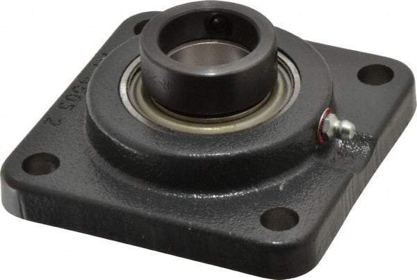 Browning - 1-1/4" ID, 4-1/4" OAL x 4-1/4" OAH 4-Bolt Flange - 2,567 Lb Static Cap, 4,381 Lb Dyn Cap, 3-1/4" Btw Mnt Hole Ctrs, Cast Iron - Americas Industrial Supply