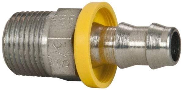 Parker - 3/8-18 NPTF Steel Hydraulic Hose Male NPTF Pipe Swivel - -6 Hose Size - Americas Industrial Supply