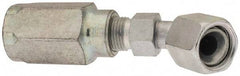 Parker - 3/4-16 Female JIC Steel Hydraulic Hose Female JIC Swivel & 45° Elbow & Short Drop - 5,000 psi, -8 Hose Size, 1/2" Hose Diam - Americas Industrial Supply
