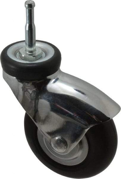Shepherd - 3" Diam x 15/16" Wide x 3-7/8" OAH Stem Mount Swivel Caster - Neoprene, 110 Lb Capacity, Precision Ball Bearing, 5/16 x 1-1/2" Friction Stem - Americas Industrial Supply