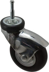 Shepherd - 3" Diam x 15/16" Wide x 3-7/8" OAH Stem Mount Swivel Caster - Neoprene, 110 Lb Capacity, Precision Ball Bearing, 5/16 x 1-1/2" Friction Stem - Americas Industrial Supply