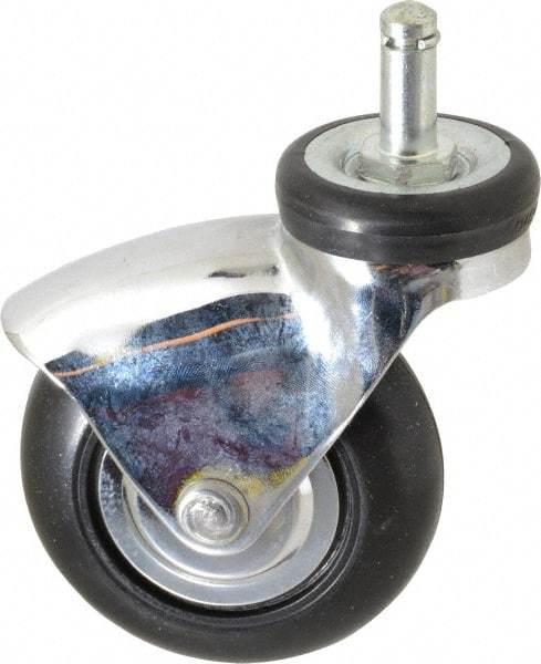 Shepherd - 3" Diam x 15/16" Wide x 3-7/8" OAH Stem Mount Swivel Caster - Neoprene, 110 Lb Capacity, Precision Ball Bearing, 3/8 x 1" Friction Stem - Americas Industrial Supply