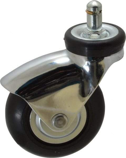 Shepherd - 3" Diam x 15/16" Wide x 3-7/8" OAH Stem Mount Swivel Caster - Neoprene, 110 Lb Capacity, Precision Ball Bearing, 7/16 x 7/8" Friction Stem - Americas Industrial Supply