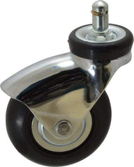 Shepherd - 3" Diam x 15/16" Wide x 3-7/8" OAH Stem Mount Swivel Caster - Neoprene, 110 Lb Capacity, Precision Ball Bearing, 7/16 x 7/8" Friction Stem - Americas Industrial Supply