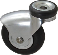 Shepherd - 3" Diam x 15/16" Wide x 3-7/8" OAH Hollow Kingpin Mount Swivel Caster - Neoprene, 110 Lb Capacity, Precision Ball Bearing, 7/16 x 1/2" Hollow Kingpin Stem - Americas Industrial Supply