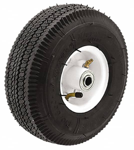 Albion - 10 Inch Diameter x 4.1 Inch Wide, Pneumatic Caster Wheel - 350 Lb. Capacity, 5/8 Inch Axle Diameter, Ball Bearing - Americas Industrial Supply