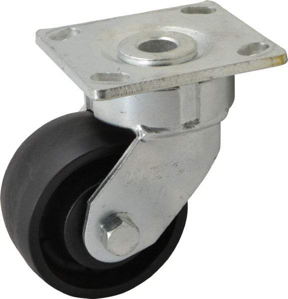 Albion - 4" Diam x 2" Wide x 5-5/8" OAH Top Plate Mount Swivel Caster - Glass Filled Nylon, 800 Lb Capacity, Precision Sealed Bearing, 4 x 4-1/2" Plate - Americas Industrial Supply