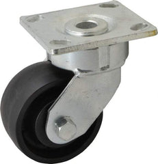 Albion - 4" Diam x 2" Wide x 5-5/8" OAH Top Plate Mount Swivel Caster - Glass Filled Nylon, 800 Lb Capacity, Precision Sealed Bearing, 4 x 4-1/2" Plate - Americas Industrial Supply