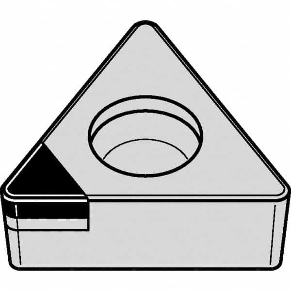 Kennametal - TCGW32.51 F Grade KD1400 Polycrystalline Diamond (PCD) Turning Insert - 60° Triangle, 3/8" Inscr Circle, 5/32" Thick, 1/64" Corner Radius - Americas Industrial Supply