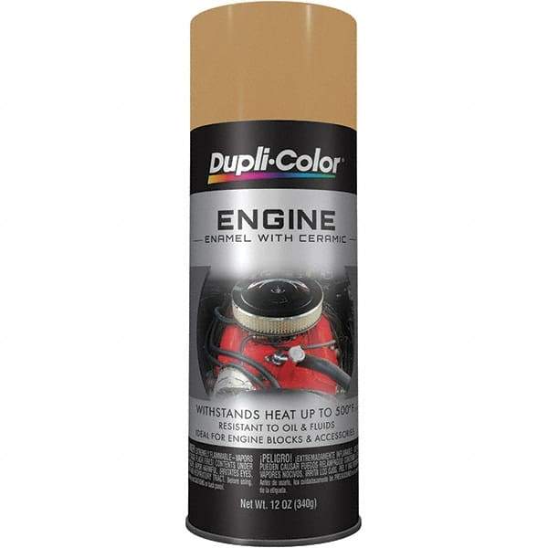 Dupli-Color - 12 oz Cummins Beige Automotive Heat Resistant Paint - Gloss Finish, 500°F Max Temp, Comes in Aerosol Can - Americas Industrial Supply