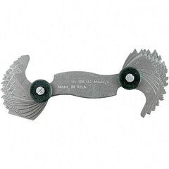Mitutoyo - Screw Pitch Gages Threads per Inch Range: 4 - 56 Pitch Range (mm): 0.50-6.00 - Americas Industrial Supply