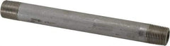 Merit Brass - Schedule 80, 3/8" Pipe x 6" Long, Grade 304/304L Stainless Steel Pipe Nipple - Seamless & Threaded - Americas Industrial Supply