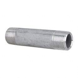 Merit Brass - Schedule 80, 3/4" Pipe x 4" Long, Grade 304/304L Stainless Steel Pipe Nipple - Seamless & Threaded - Americas Industrial Supply