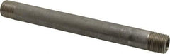 Merit Brass - Schedule 80, 1/2" Pipe x 8" Long, Grade 316/316L Stainless Steel Pipe Nipple - Seamless & Threaded - Americas Industrial Supply