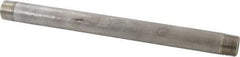 Merit Brass - Schedule 80, 3/4" Pipe x 12" Long, Grade 316/316L Stainless Steel Pipe Nipple - Seamless & Threaded - Americas Industrial Supply